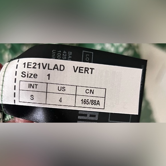 BA&SH Green Vlada floral print dress Women’s size 4 - Picture 8 of 10